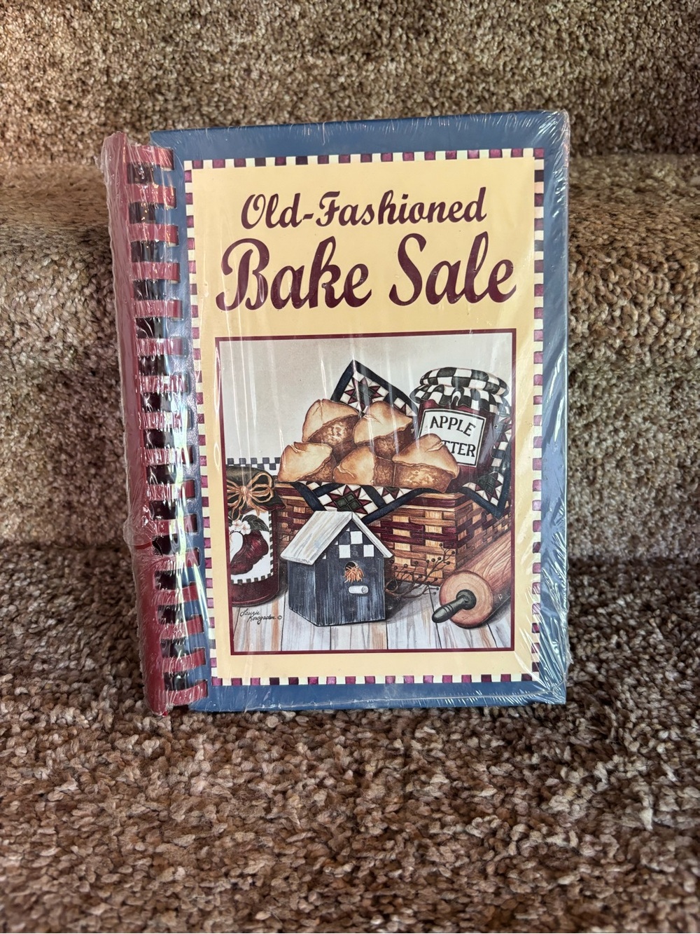 Old-Fashioned Bake Sale Spiral Recipe Journal - Red/Blue